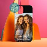 Vertical Photo with Custom Text in Trendy Script<br><div class="desc">Add 1 photo - vertical works best with 2 lines of text - one being a large funky handwritten script. Add a best friend photo or a photo of the kids or your pet to make a fun,  memorable phone case.</div>