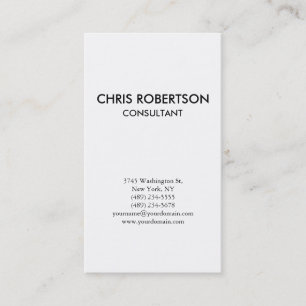 Vertical Plain Black & White Business Card