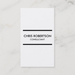 Vertical Plain Black & White Business Card