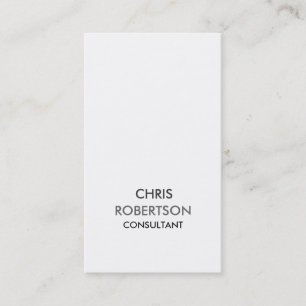 Vertical Plain Black White Grey Business Card