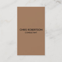 Vertical Plain French Beige Colour Business Card