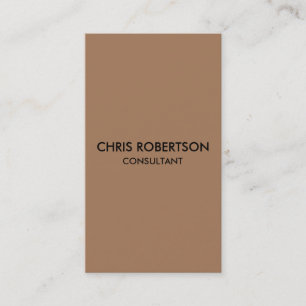 Vertical Plain French Beige Colour Business Card