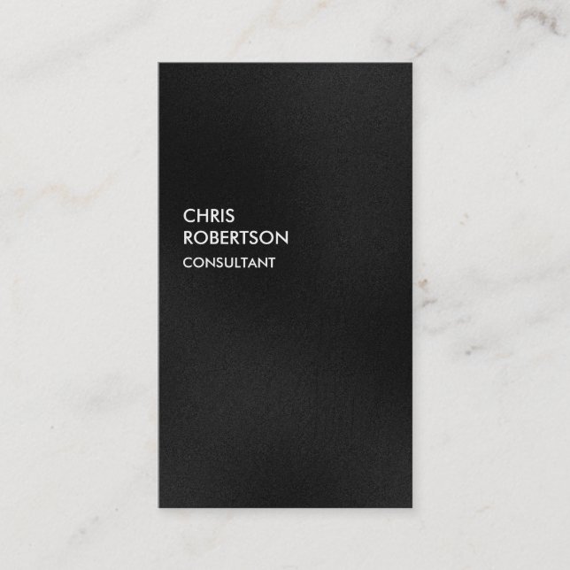 Vertical Plain Grey Attractive Charm Business Card (Front)