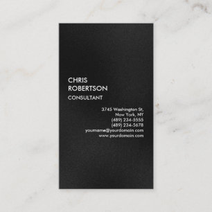 Vertical Plain Grey Attractive Charm Business Card