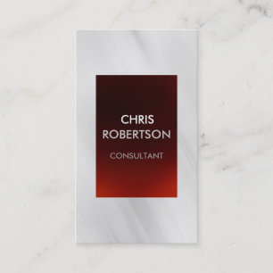 Vertical Plain Grey Red Attractive Business Card