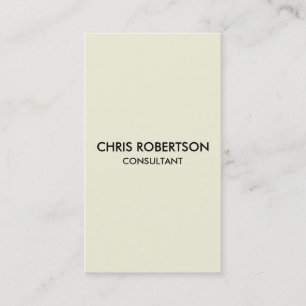 Vertical Plain Pale Brown Beige Business Card