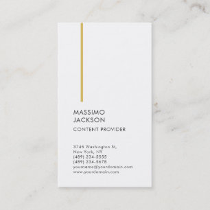 Vertical Plain Simple Black White Minimalist Business Card