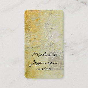 Vertical Plain Yellow Mortar Wall Design Business Card