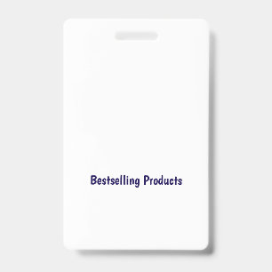 Vertical Plastic Badge ID Badge