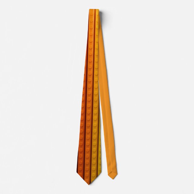 Vertical Plastic bricks Orange Tie (Front)