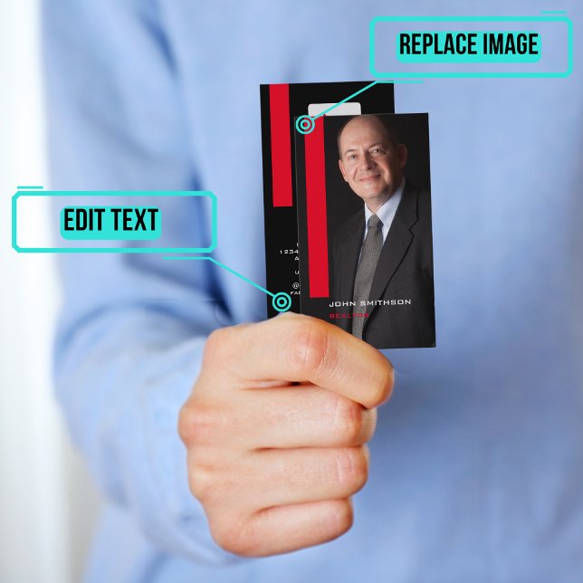Vertical Portrait Realtor Business Card (Please enjoy our business card)