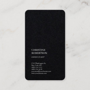 Vertical Premium Black Trendy Professlonal Business Card