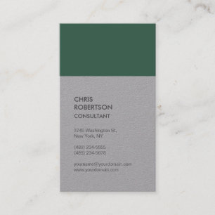 Vertical Premium Grey Minimalist Modern Business Card