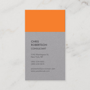 Vertical Premium Grey Minimalist Modern Business Card