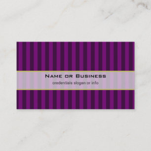 Vertical Purple Striped Pattern Business Card
