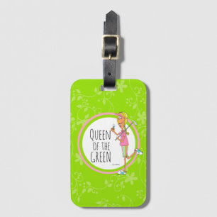 Vertical-Queen of the Green Luggage Tag