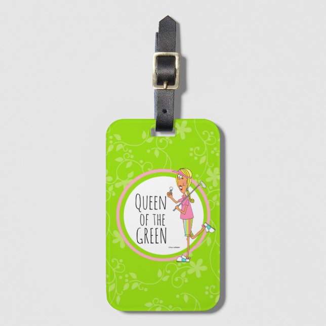 Vertical-Queen of the Green Luggage Tag (Front Vertical)