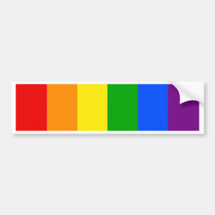 "VERTICAL RAINBOW STRIPES" BUMPER STICKER
