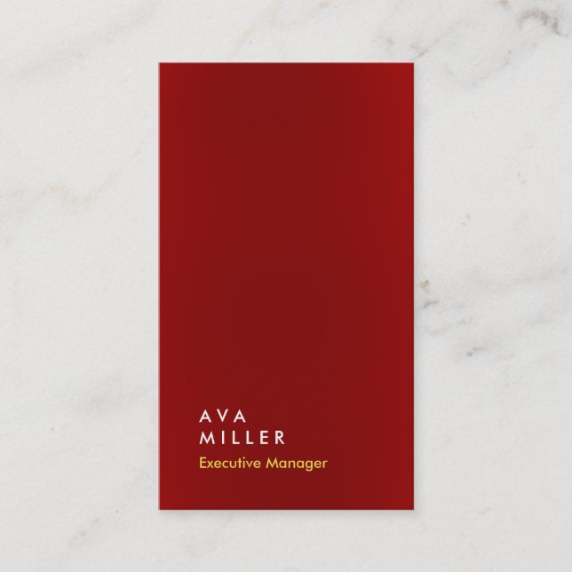Vertical red colour professional modern simple business card (Front)