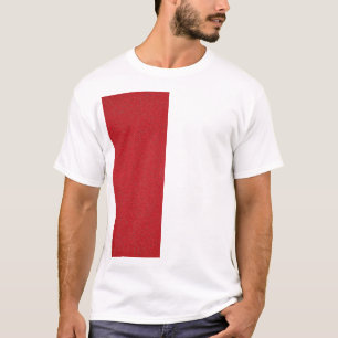 Vertical Red Noise Accent T-Shirt – Customisable