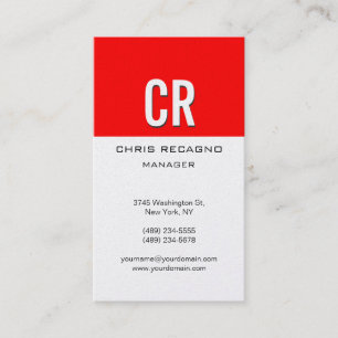 Vertical Red Stripe Pearl Background Business Card