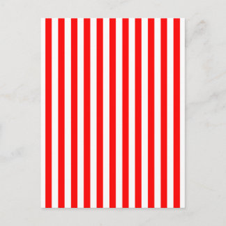 Vertical Red & White Stripes Postcard