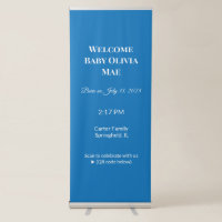 Vertical Retractable Banner | Baby Welcome Sign