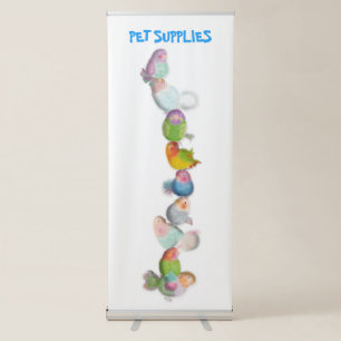 Vertical Retractable banner for Pet shop or store.