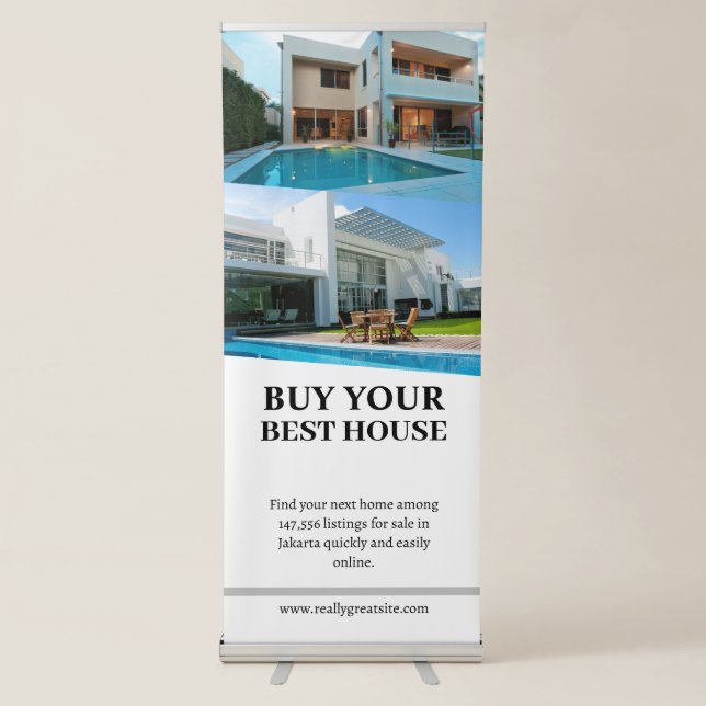 Vertical Retractable Banner For Real State  (Front)