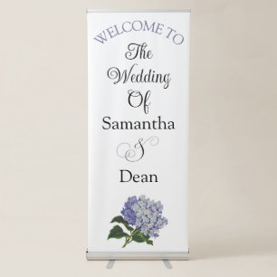 Vertical Retractable Banner wedding welcome sign
