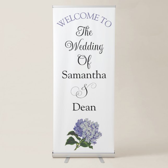 Vertical Retractable Banner wedding welcome sign (Front)