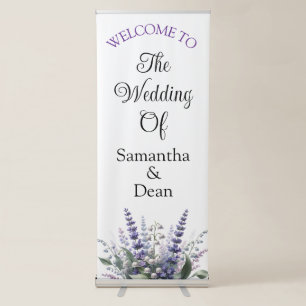 Vertical Retractable Banner wedding welcome sign
