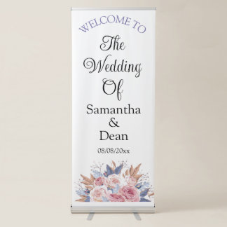 Vertical Retractable Banner wedding welcome sign