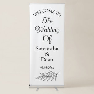 Vertical Retractable Banner wedding welcome sign