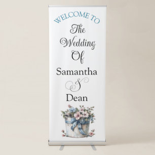 Vertical Retractable Banner wedding welcome sign