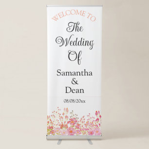 Vertical Retractable Banner wedding welcome sign