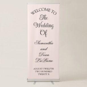 Vertical Retractable Banner wedding welcome sign