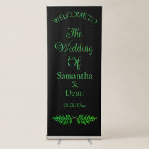 Vertical Retractable Banner wedding welcome sign