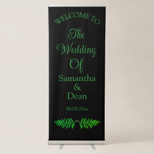 Vertical Retractable Banner wedding welcome sign