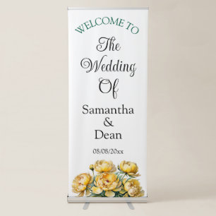 Vertical Retractable Banner wedding welcome sign