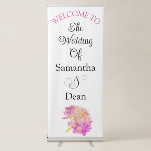 Vertical Retractable Banner wedding welcome sign