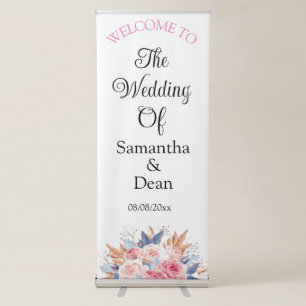Vertical Retractable Banner wedding welcome sign