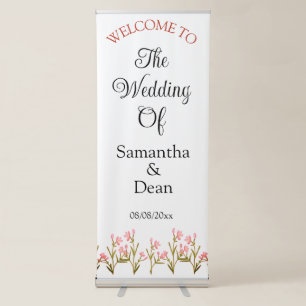 Vertical Retractable Banner wedding welcome sign