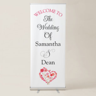 Vertical Retractable Banner wedding welcome sign