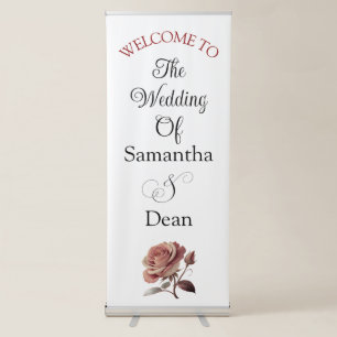 Vertical Retractable Banner wedding welcome sign