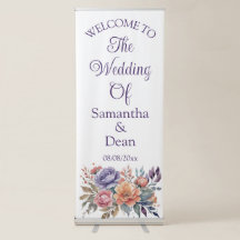 Vertical Retractable Banner wedding welcome sign