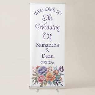 Vertical Retractable Banner wedding welcome sign