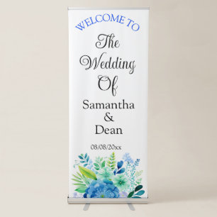 Vertical Retractable Banner wedding welcome sign