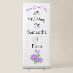 Vertical Retractable Banner wedding welcome sign