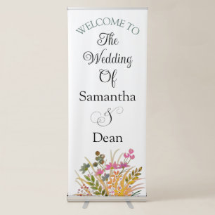 Vertical Retractable Banner wedding welcome sign